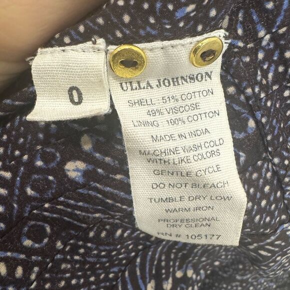 ULLA JOHNSON LAYLA DRESS with ruffle detail in blue - Picture 9 of 9